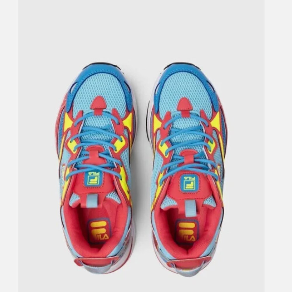 Fila Multicolored Women's Size 7 Sneakers Ray Tracer Apex Fiery Coral Blue Shoe - Picture 3 of 4